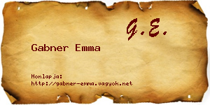 Gabner Emma névjegykártya